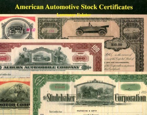 Beispielbild fr American automotive stock certificates : a collectors' guide with Values zum Verkauf von Antiquarius Booksellers