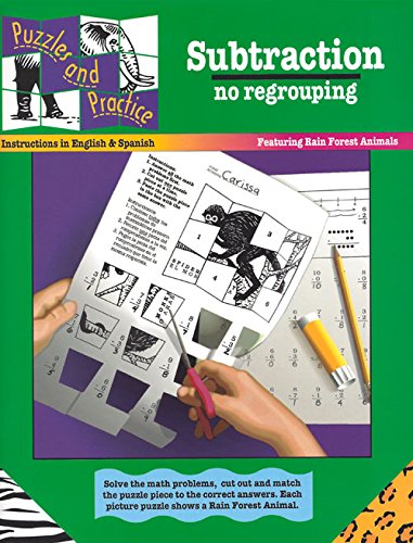9780931993503: Subtraction: No Regrouping, Featuring Rain Forest Animals (Puzzles and Practice Series) (English and Spanish Edition)