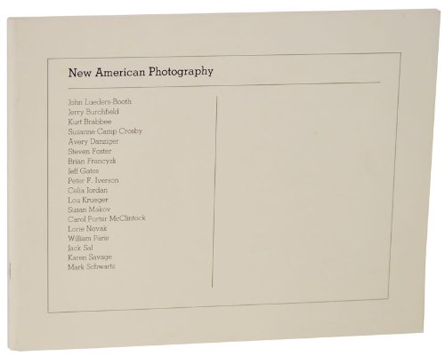 Beispielbild fr New American Photography zum Verkauf von Better World Books