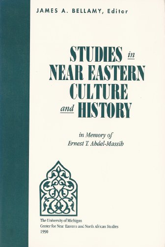 9780932098221: Studies in Near Eastern Culture and History (Michigan Series on the Middle East No 2)