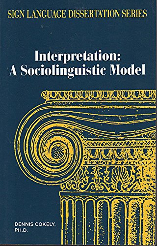 Beispielbild fr Interpretation : A Sociolinguistic Model zum Verkauf von GoldBooks