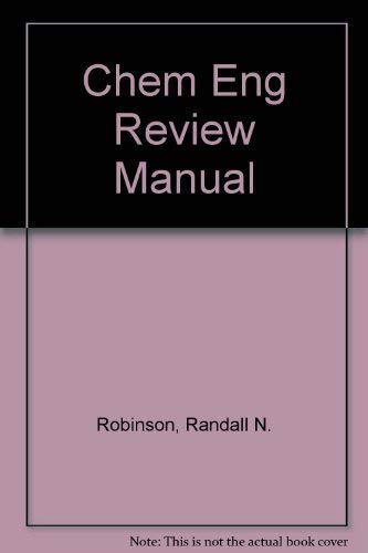 Stock image for Chem Eng Review Manual for sale by HPB-Red
