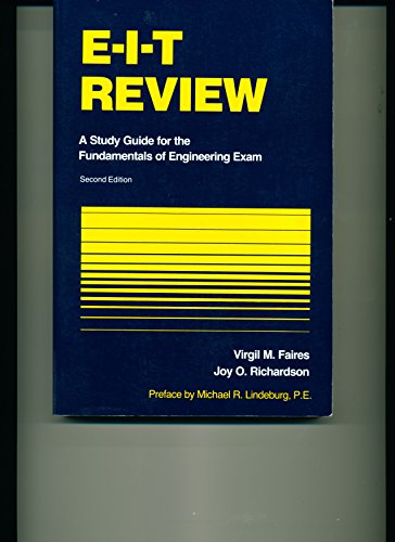 Beispielbild fr E-I-T Review: A Study Guide for the Fundamentals of Engineering Exam zum Verkauf von HPB-Red