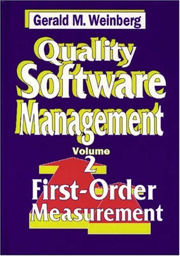 Imagen de archivo de Quality Software Management: First-Order Measurement a la venta por Buchpark