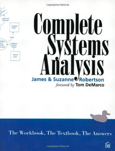 Imagen de archivo de Complete Systems Analysis: The Workbook, the Textbook, the Answers a la venta por Goodwill