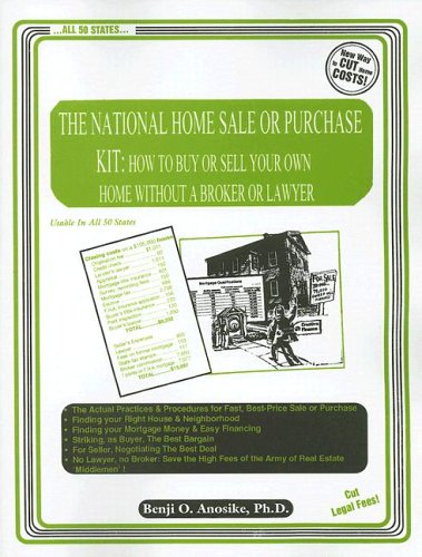 Beispielbild fr The National Home Sale or Purchase Kit : How to Buy or Sell Your Own Home Without a Broker or Lawyer zum Verkauf von Better World Books