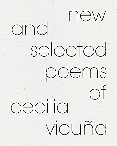 Imagen de archivo de New and Selected Poems of Cecilia Vicu?a a la venta por Front Cover Books