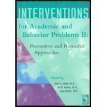 Imagen de archivo de Interventions for Academic and Behavior Problems 2: Preventive and Remedial Approaches a la venta por Orion Tech