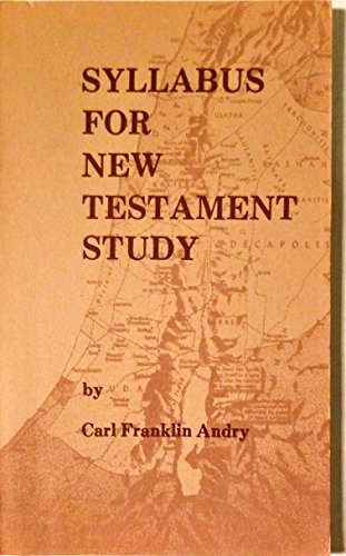 Imagen de archivo de Syllabus for New Testament study a la venta por HPB Inc.