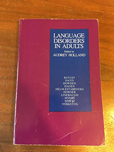 Beispielbild fr Language Disorders in Adults: Recent Advances zum Verkauf von Anybook.com