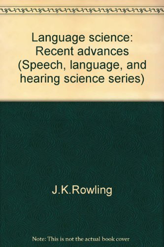 Beispielbild fr Language Science : Recent Advances zum Verkauf von Better World Books
