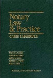 Beispielbild fr Notary Law & Practice: Cases & Materials zum Verkauf von HPB-Red