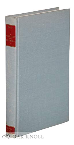 A Miscellany for bibliophiles (9780933408012) by FLETCHER, George, Ed.