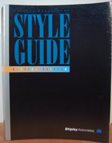 Imagen de archivo de Shipley Associates Style Guide a la venta por HPB-Red