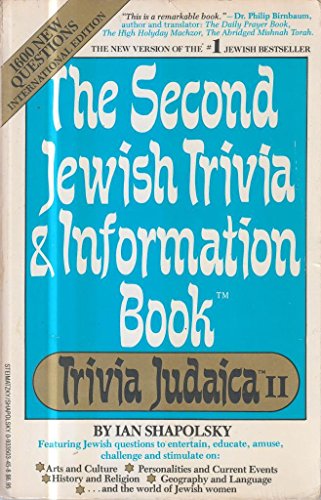 Stock image for Second Jewish Trivia and Information Book for sale by Wonder Book