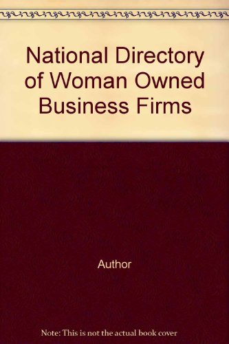 Imagen de archivo de National Directory of Woman Owned Business Firms a la venta por HPB-Red