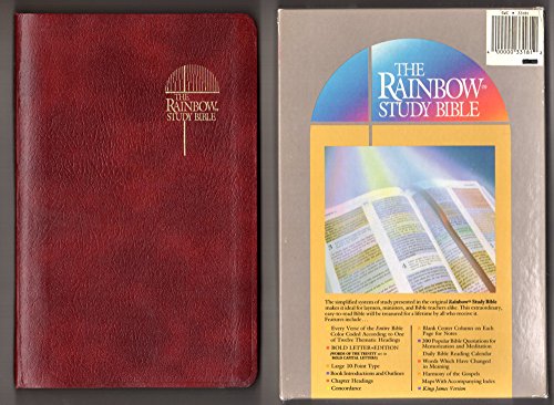 9780933657007: Rainbow Study Bible: King James Version (Burgandy Leatherflex)