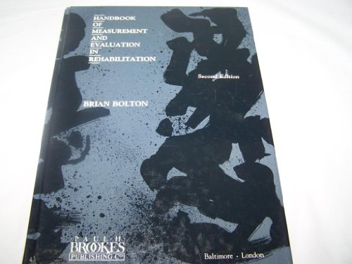 Imagen de archivo de Handbook of Measurement and Evaluation in Rehabilitation a la venta por Better World Books
