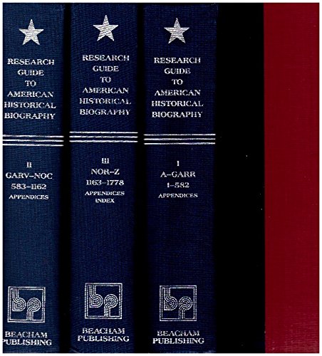 Research Guide to American Historical Biography (3 Volume Set)