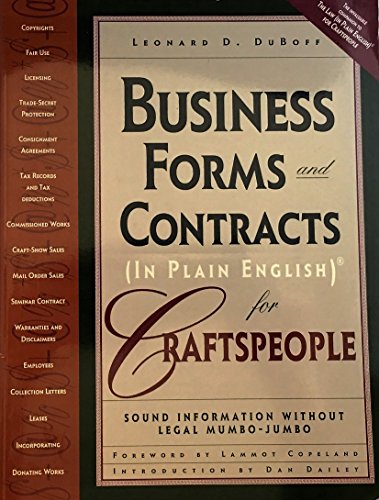 Imagen de archivo de Business Forms and Contracts (In Plain English for Craftspeople) a la venta por HPB-Emerald