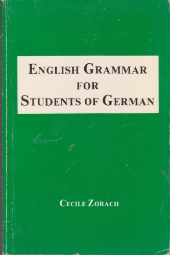 Stock image for English Grammar for Students of German for sale by Better World Books