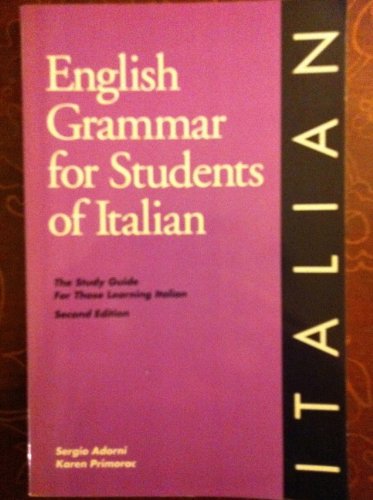 Stock image for English Grammar for Students of Italian for sale by Front Cover Books
