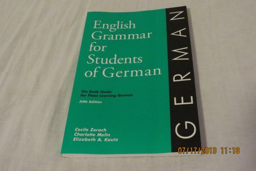 Stock image for English Grammar for Students of German: The Study Guide for Those Learning German (English Grammar Series) for sale by SecondSale