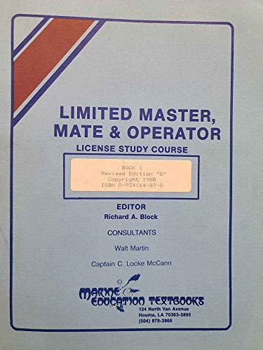 Stock image for Limited Master, Mate and Operator: License Study for sale by TranceWorks