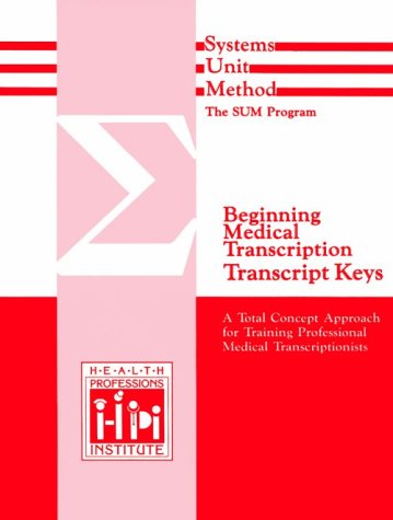 9780934385602: Sum Program Beginning Medical Transcription