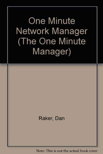 Imagen de archivo de One Minute Network Manager a la venta por Wonder Book