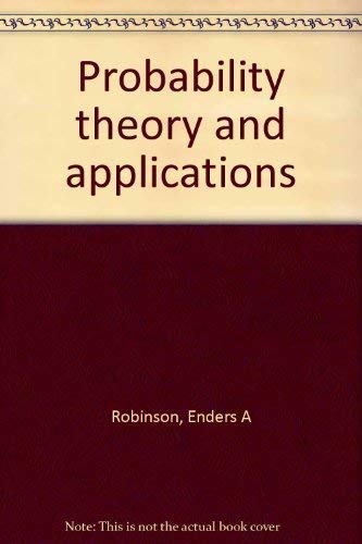 Stock image for Probability Theory and Applications for sale by Zubal-Books, Since 1961