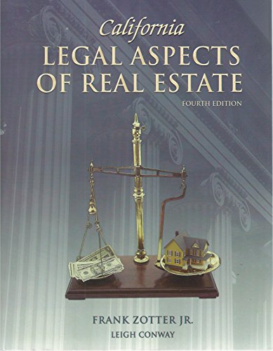 Imagen de archivo de California Legal Aspects of Real Estate, Fourth Edition (2015) a la venta por SecondSale