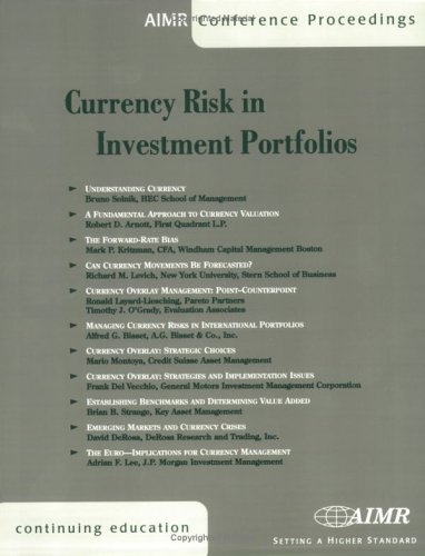 Imagen de archivo de Currency Risk in Investment Portfolios a la venta por SecondSale