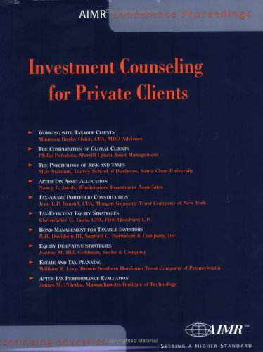 Beispielbild fr Investment Counseling for Private Clients zum Verkauf von Revaluation Books