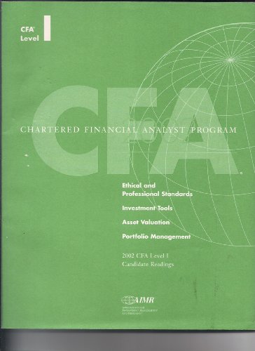 Imagen de archivo de Chartered Financial Analyst Program: 2002 Cfa Level 1 : Candidate Readings a la venta por RiLaoghaire