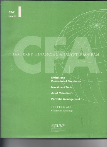 Stock image for Chartered Financial Analyst Program: 2002 Cfa Level 1 : Candidate Readings for sale by RiLaoghaire