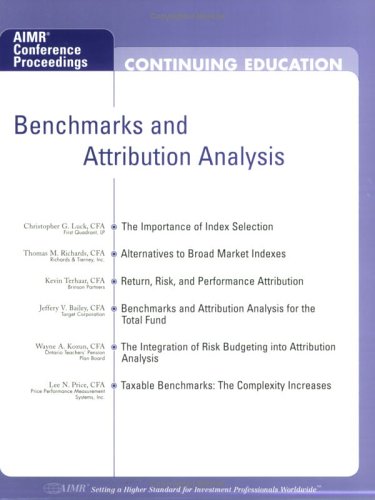 Beispielbild fr Benchmarks and Attribution Analysis zum Verkauf von HPB-Red