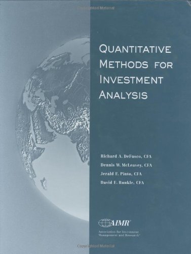 9780935015690: Quantitative Methods for Investment Analysis