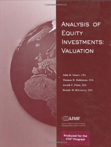 Beispielbild fr Analysis of Equity Investments : Valuation zum Verkauf von Better World Books: West