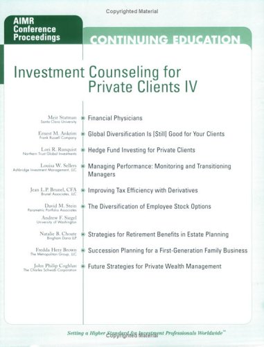 Imagen de archivo de Investment Counseling for Private Clients IV a la venta por HPB-Red