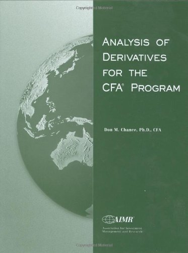 Imagen de archivo de Analysis of Derivatives for the CFA Program a la venta por monobooks