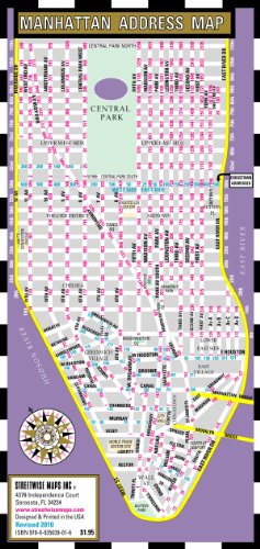 Beispielbild fr Streetwise Manhattan Address Map - Laminated Address Locator Map for Manhattan, NY - Folding pocket & wallet size map for travel zum Verkauf von Griffin Books