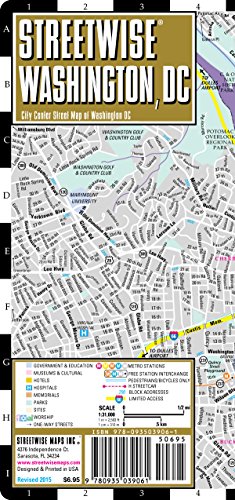 Beispielbild fr Streetwise Washington DC Map - Laminated City Center Street Map of Washington, DC zum Verkauf von Wonder Book