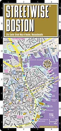 Stock image for Streetwise Boston Map - Laminated City Center Street Map of Boston, Massachusetts - Folding pocket size travel map with MBTA subway map & trolley lines for sale by Roundabout Books