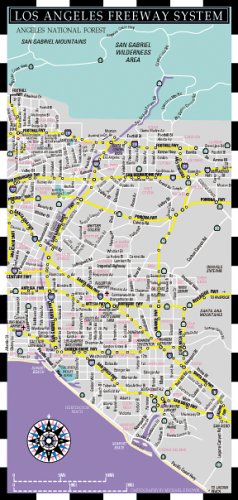 Los Angeles Freeways Mini Metro Map