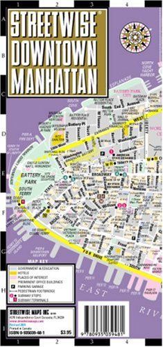 Streetwise Downtown Manhattan Laminated Street Map (9780935039481) by Streetwise Maps