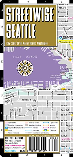 Stock image for Streetwise Seattle Map - Laminated City Center Street Map of Seattle, Washington - Folding pocket size travel map with monorail streetcar lines for sale by Seattle Goodwill