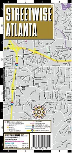 Imagen de archivo de Streetwise Atlanta Map - Laminated City Center Street Map of Atlanta, Georgia - Folding pocket size travel map with Marta metro lines a la venta por SecondSale