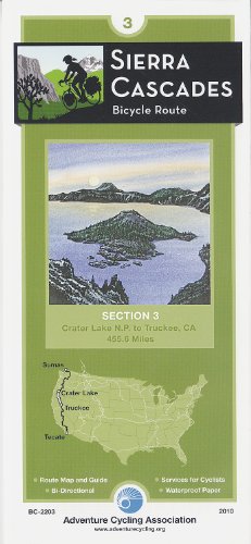 9780935108880: Sierra Cascades Bicycle Route #3: Crater Lake NP, or - Truckee, CA (459 Miles): Crater Lake Np, Oregon - Truckee, California - 459 Miles