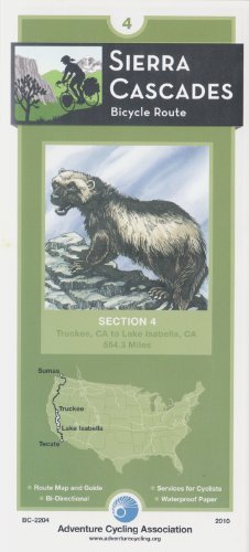 Imagen de archivo de Sierra Cascades Bicycle Route #4: Truckee, CA - Lake Isabella, CA (558 Miles) a la venta por medimops